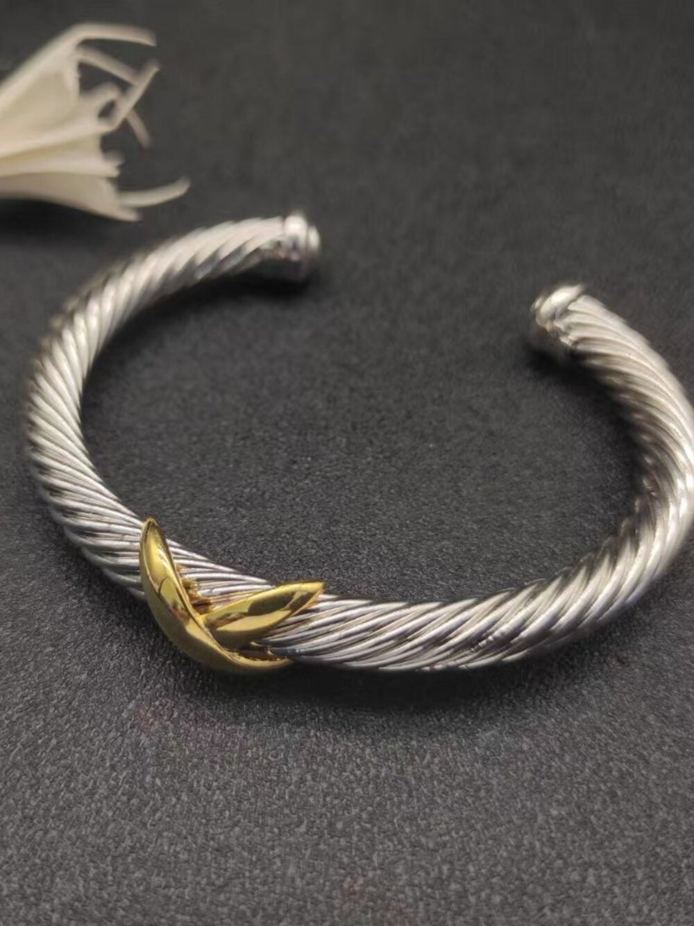 David Yurman Two-Tone X Bracelet - Picture 6 of 7